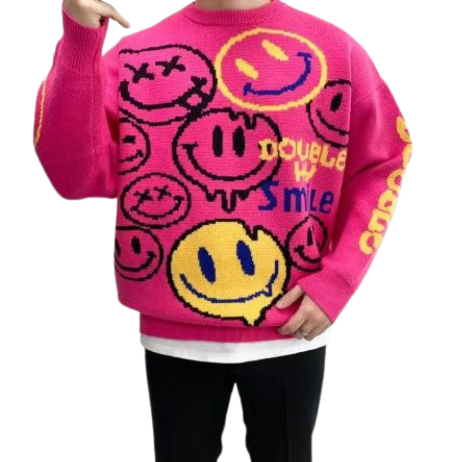 Smilely Face Long Sleeve Sweatshirts