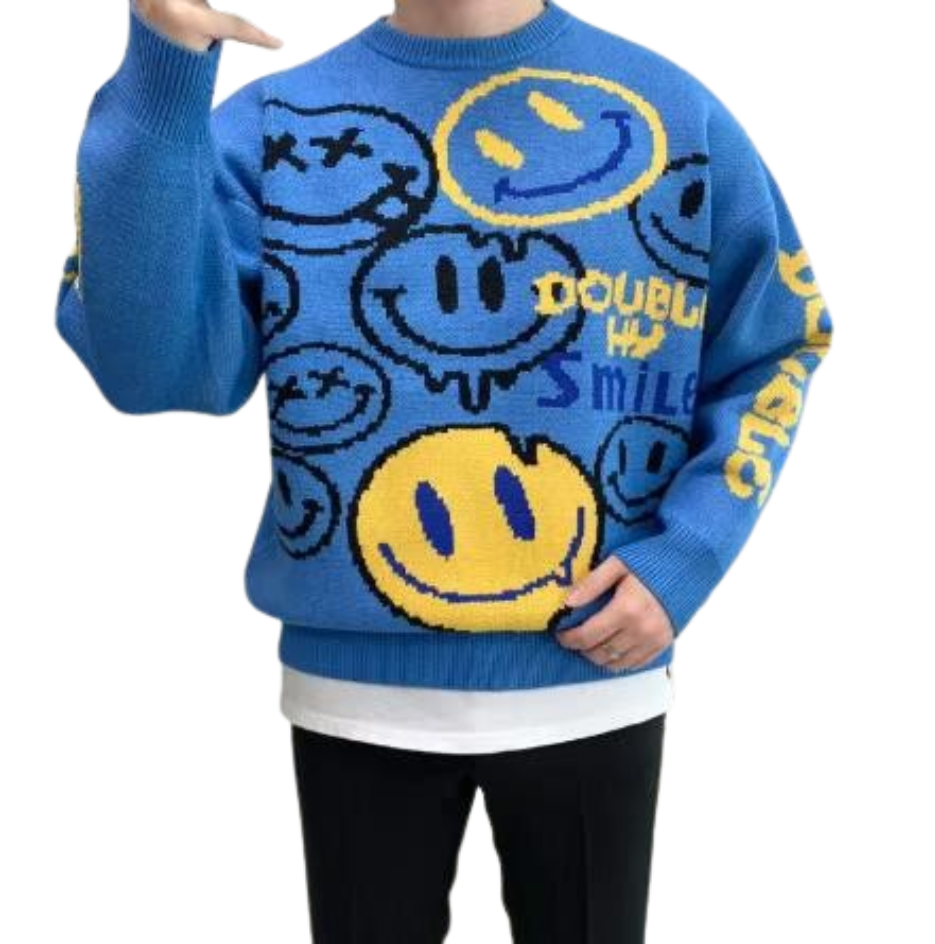 Smilely Face Long Sleeve Sweatshirts